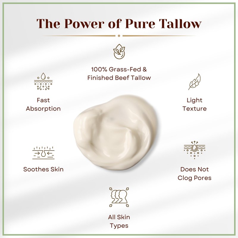 Domoria Organics 100% Grass-Fed Tallow Balm - Holiday Edition Gift-Set, Candy Cane & Cinnamon Sugar, Herb-infused for Men, Women, Psoriasis, Eczema, Dry Sensitive Mature Skin Value Size, 2 Pack