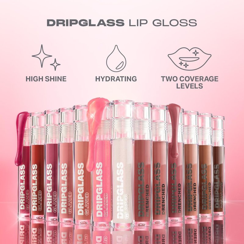 MORPHE Dripglass Lip Gloss - High Shine Semi-Sheer or Full Coverage - Infused With Squalane & Vitamin E | Polished Peach (0.13 Fl Oz)