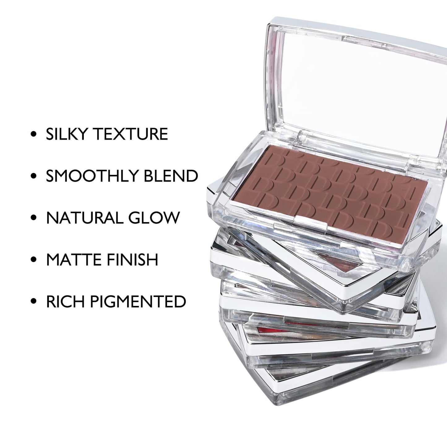 KYDA Powder Blush, Radiant Glow Face Blush, Buildable Matte Cheeks Color, Ultra-fine Lightweight Powder Blusher, Lasting Moisturizing, Mahogany