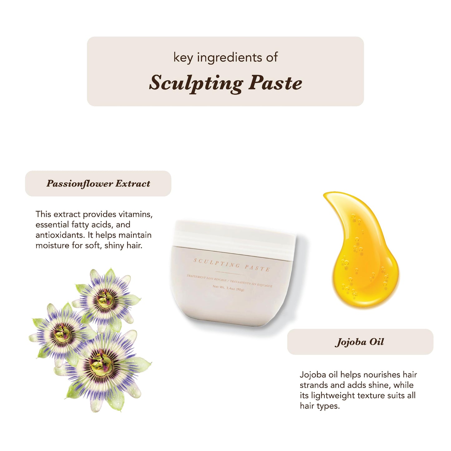 Shibui Sculpting Paste, Medium Hold & Texture, Non-Sticky & Non-Flaky, Vegan & Sulfate-Free, 2 Fl Oz
