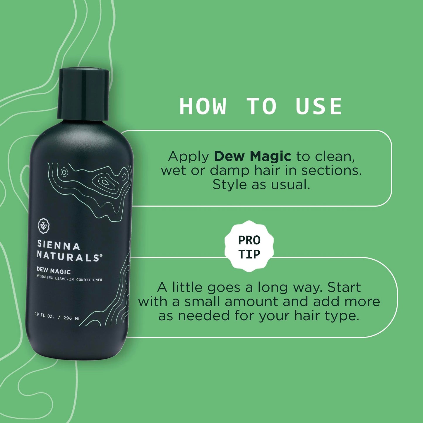 Sienna Naturals - Dew Magic Leave-In Conditioner - Vegan - 10 Fl Oz