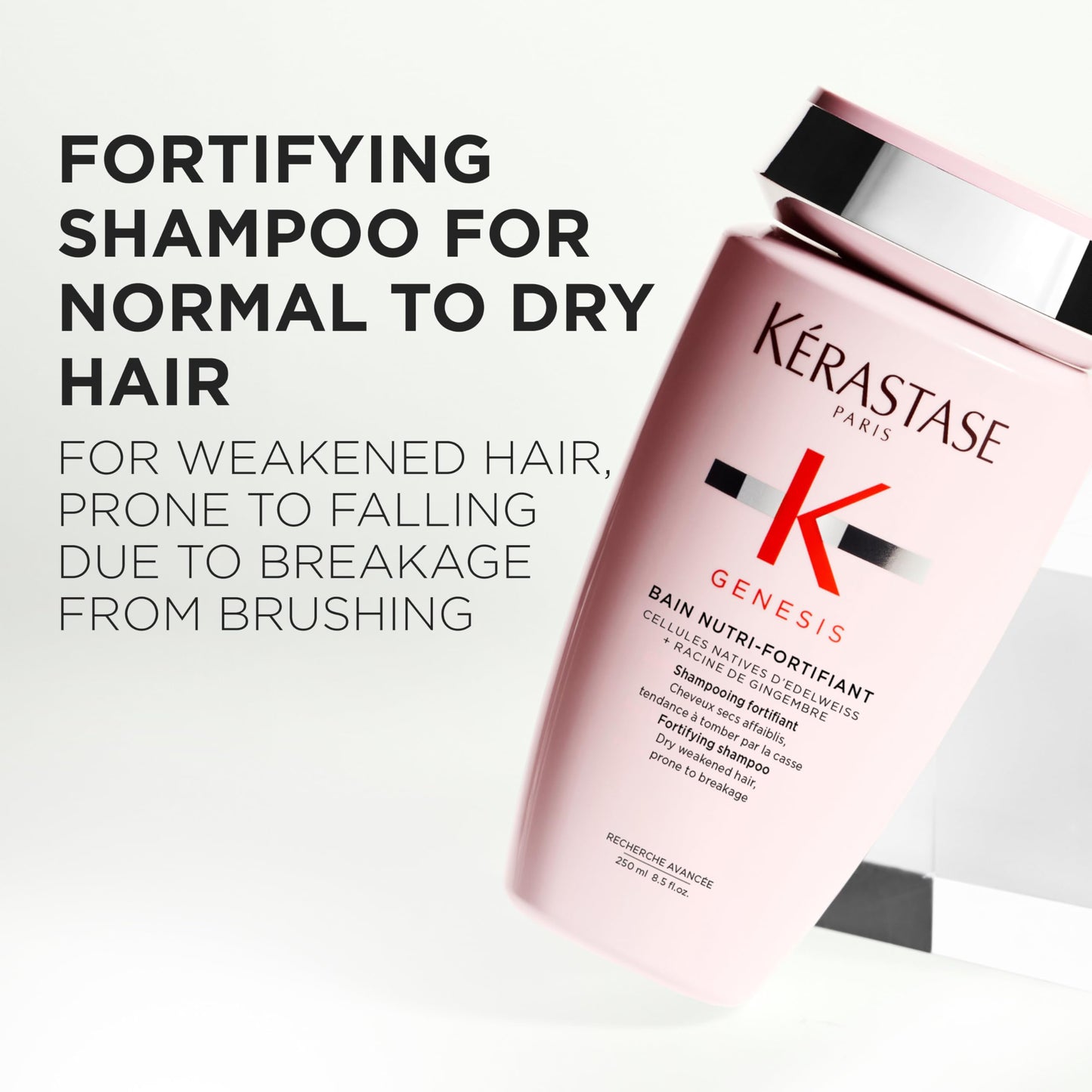 Kerastase Genesis Strengthening Nutri-Fortifiant Shampoo - For Weak or Damaged Hair, Detangles & Hydrates, For Normal to Dry Hair, 16.9 Fl Oz