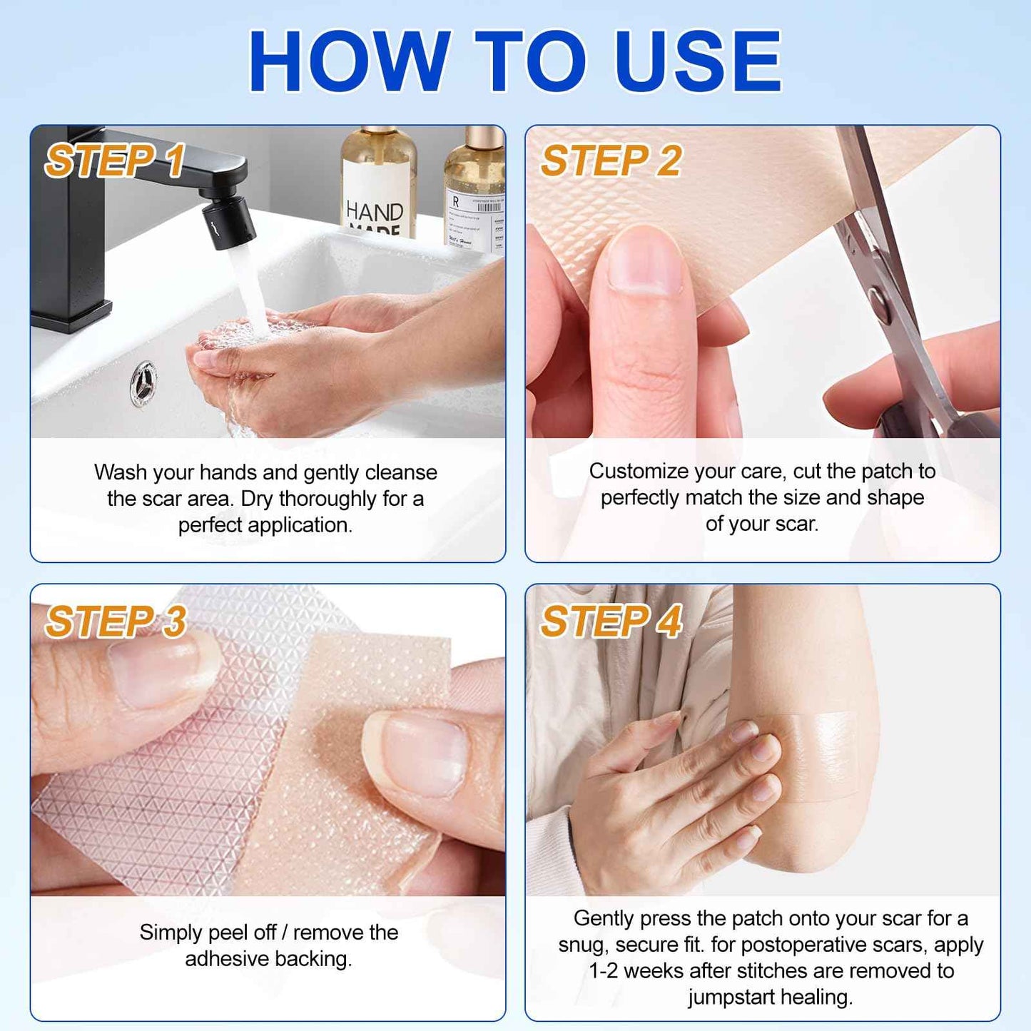 Silicone Scar Sheets, Silicone Scar Tape (1.6”x 120” Roll-3M), Medical Grade Scar Tape for Surgical Scars, Reusable Silicone Tape for Surgical, C-Section, Tummy Tuck, Keloid Scars