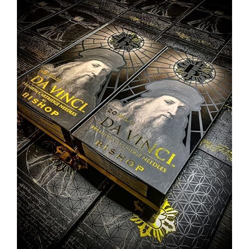 Bishop Tattoo Da Vinci V2 Cartridges - Bugpin - 10 Gage With 03 Pins - Round Liner Long - 20 Cartridges