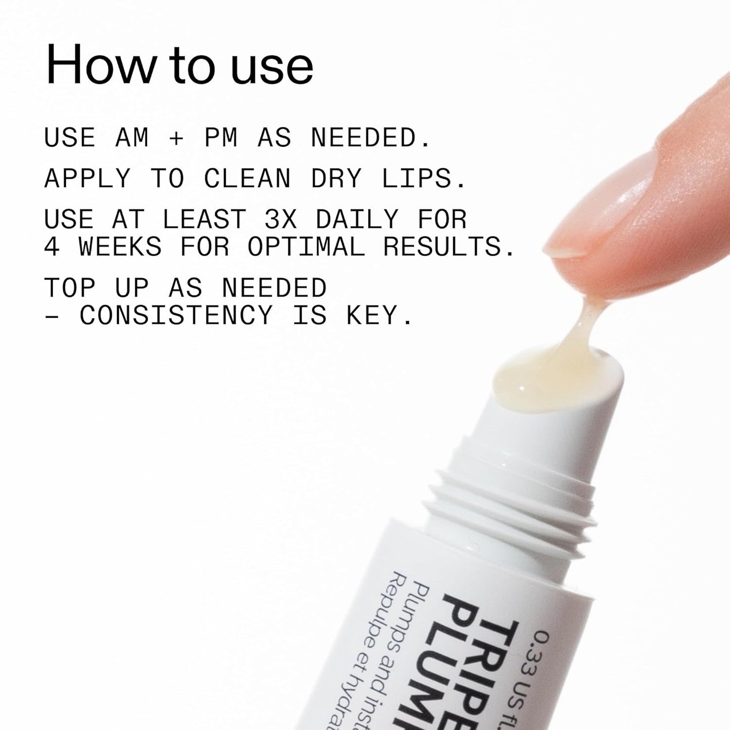 Tripeptide Plumping Lip Balm - Hydrating Tinted Lip Care | 10ml Vegan Formula for Dry, Cracked Lips