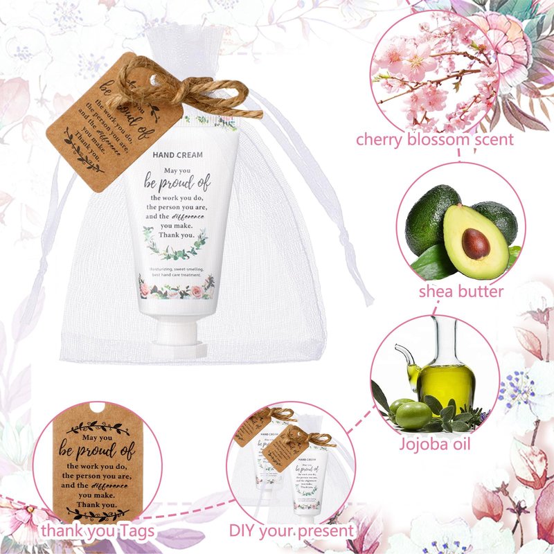 Dansib 48 Sets Employee Appreciation Gifts Thank You Team Gifts Hand Mini Lotion Bulk Inspirational Travel Size Hand Cream for Employee Staff Coworker Team Teacher Party Favors(Cute)