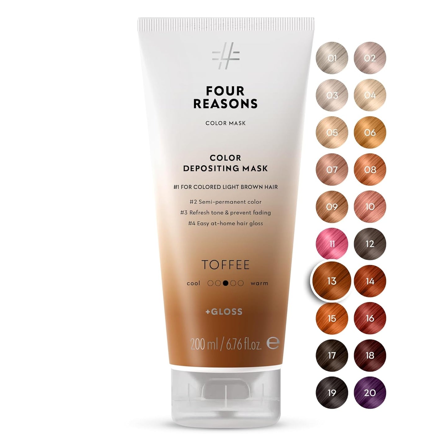 Color Mask - Toffee | Semi-Permanent Hair Toner & Conditioner for Color-Treated Hair - 6.76 fl oz - Vegan & Cruelty-Free