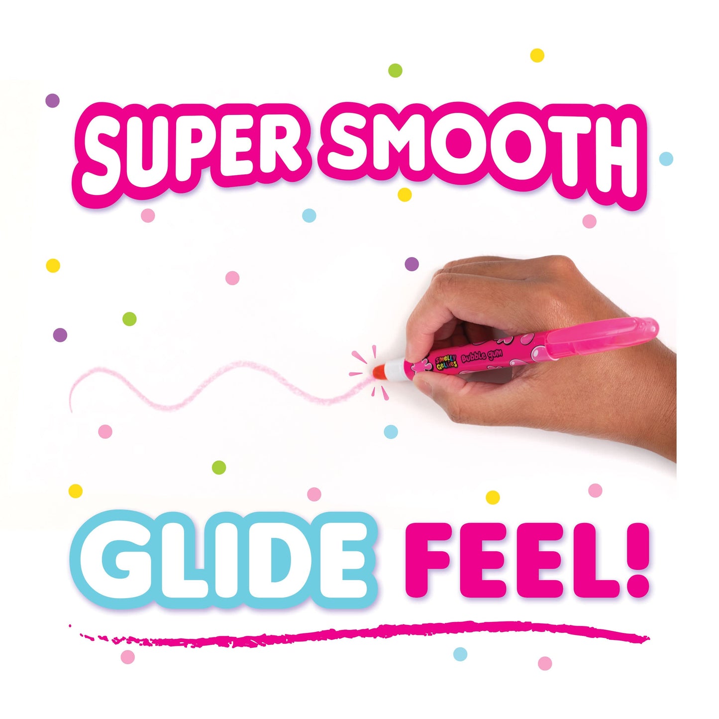 Smelly Gellies - Patented Gourmet Scented Glidewrite Gel Coloring Sticks, Crayons, Highlighters - 5 Count - Gifts for Kids