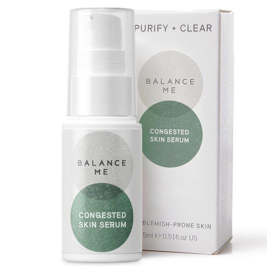 Balance Me Congested Skin Face Serum, Natural Acne Treatment for Face, Non-Drying Spot Serum & Pimple Cream for Oily, Combination & Sensitive Skin (1 x 0.5 fl oz)