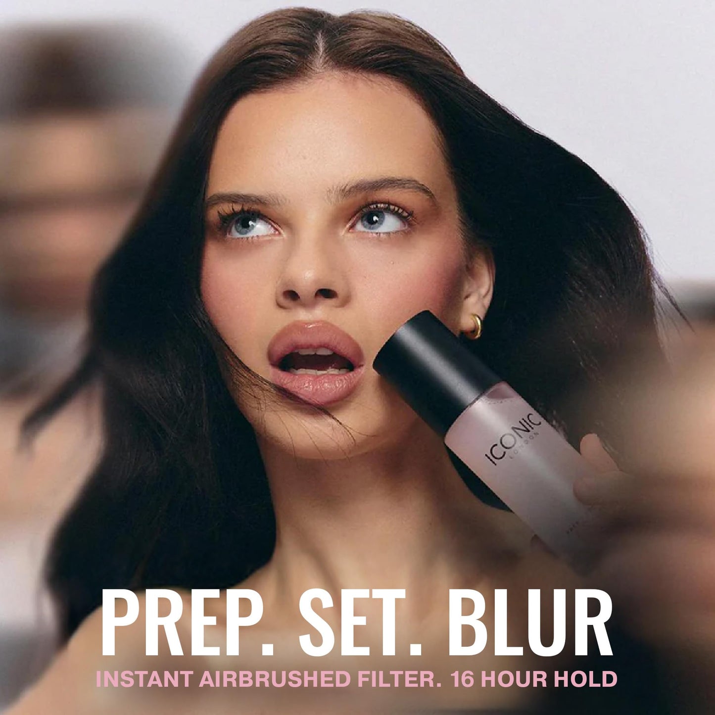 ICONIC LONDON Prep Set Blur Setting Spray | Makeup Fixing Spray, Blurs Imperfections and Gives Skin a Radiant Glow, Vegan Makeup, 120 mL / 4.05 Fl Oz.