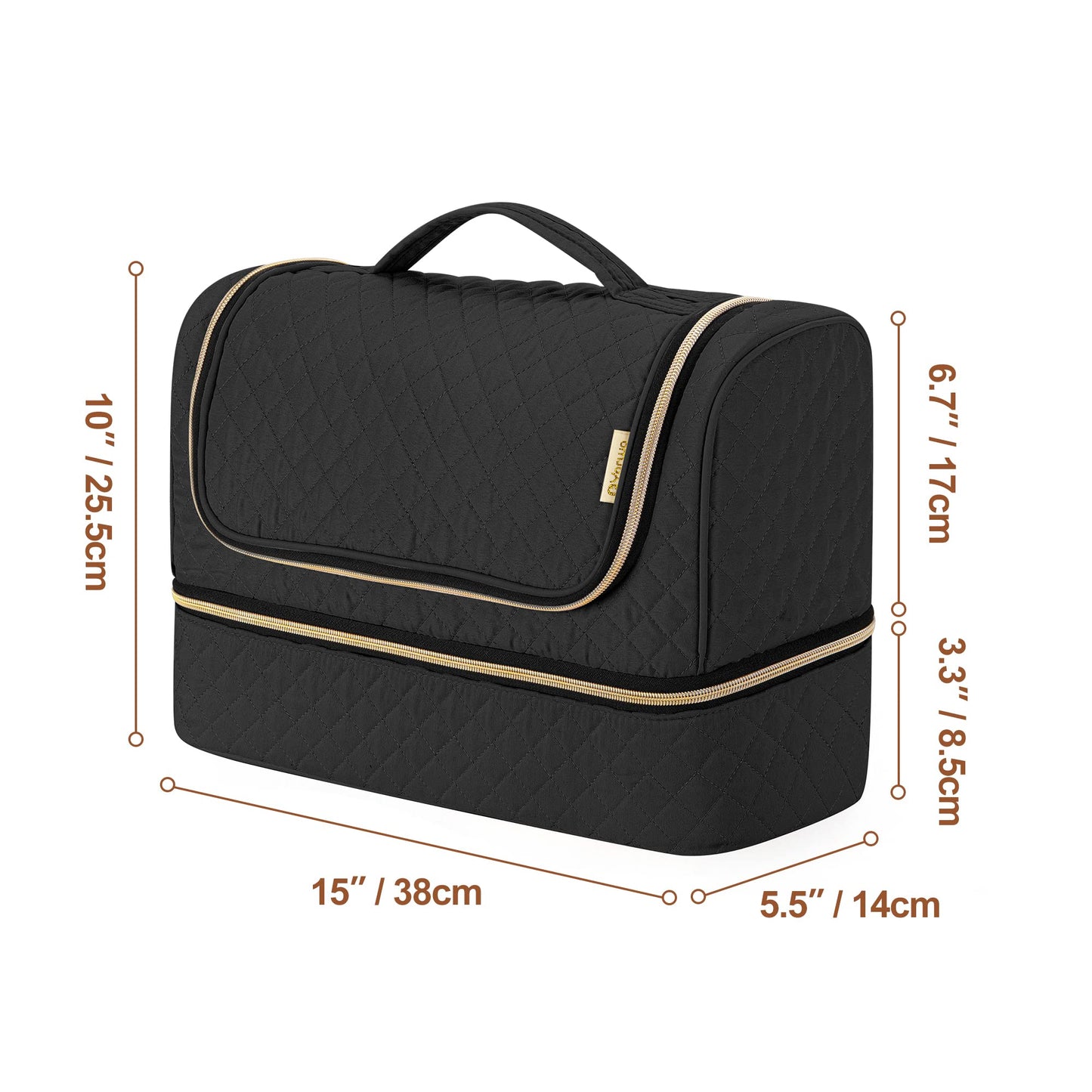 Yarwo Large Airwrap Storage Bag Compatible for FlexStyle Styling (HD 430/440), Double Layers Travel Case Box for Flexstyle/Airwrap and Hair Styler Attachments, Black (Bag Only)