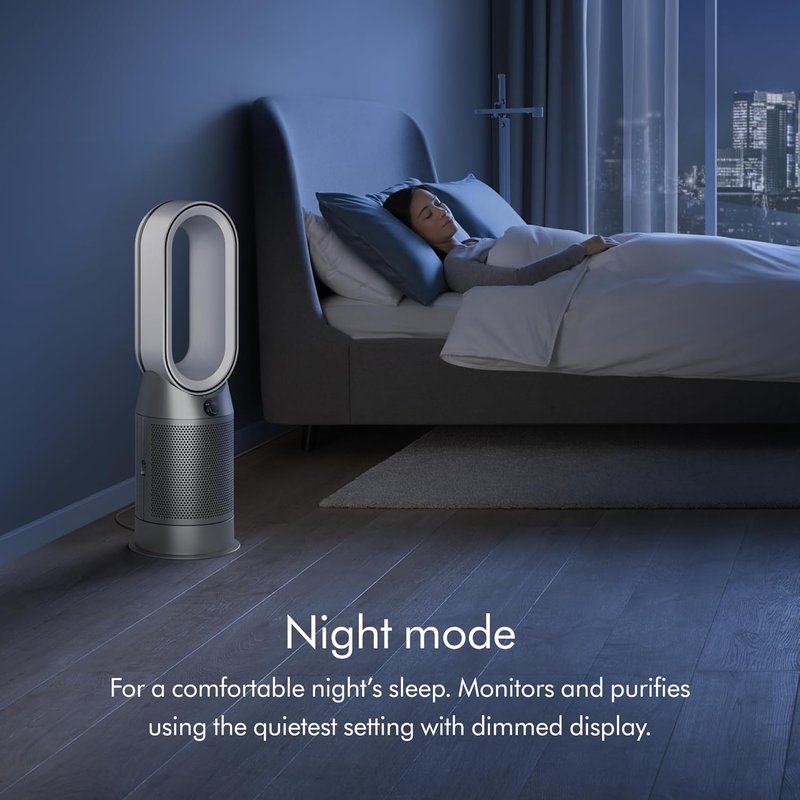 Dyson Air Purifier Hot+Cool HP07 - 3-in-1 Heater, Fan & Air Purifier | White/Silver, Large