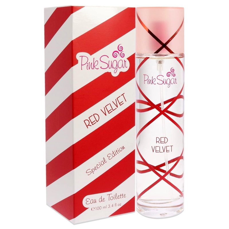 Pink Sugar Red Velvet Perfume - Sweet Fruity Eau de Toilette for Women | Long-Lasting Floral, Strawberry & Caramel Notes