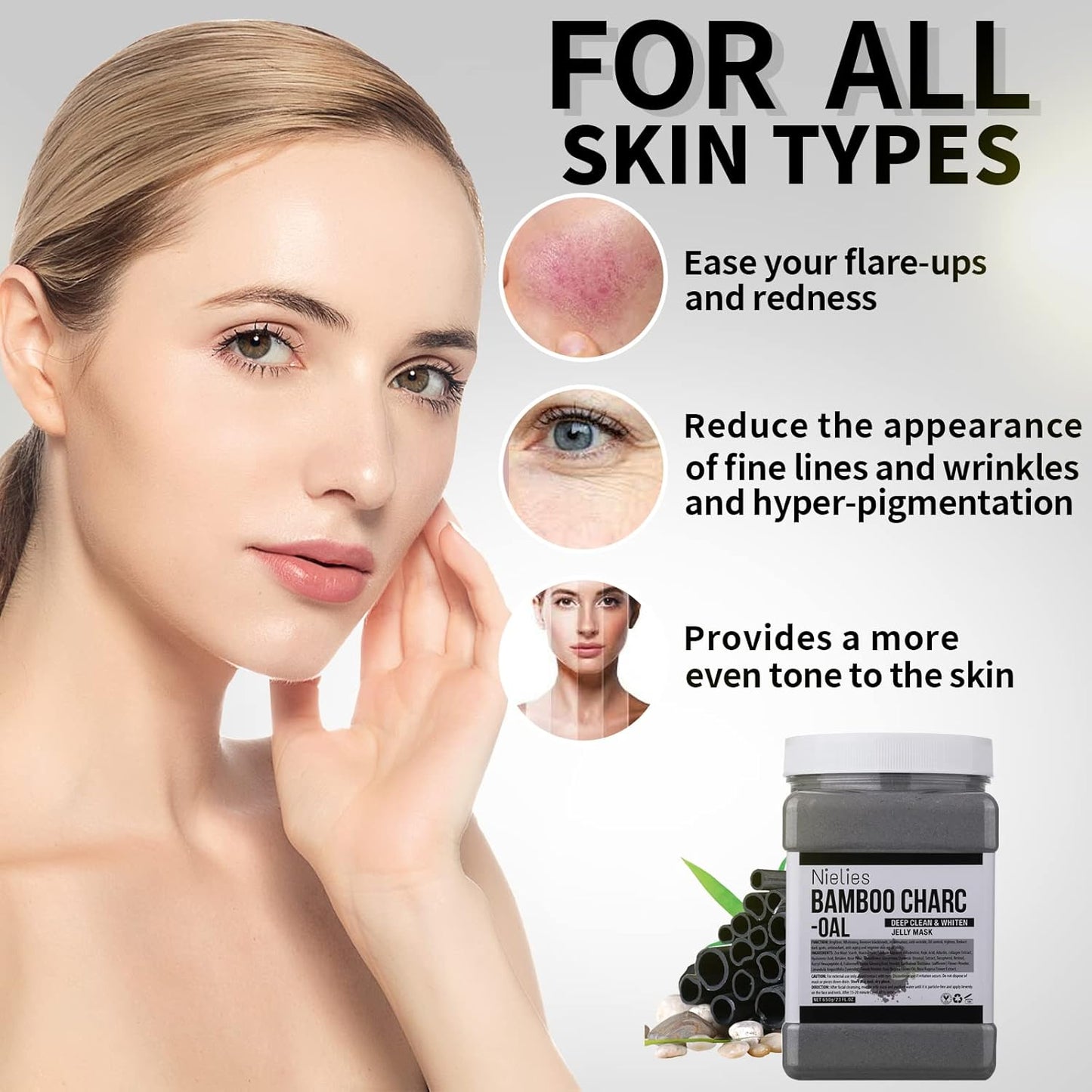 Jelly Face Mask - Charcoal Hydrating Hydrogel Mask for Facials | Professional Vajacial Treatment