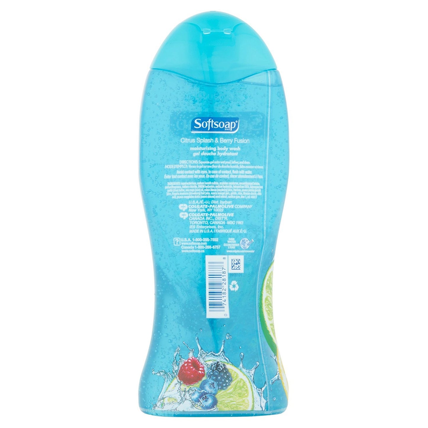 Softsoap Moisturizing Body Wash - Citrus Splash & Berry Fusion - Net Wt. 18 FL OZ (532 mL) Per Bottle - Pack of 3 Bottles