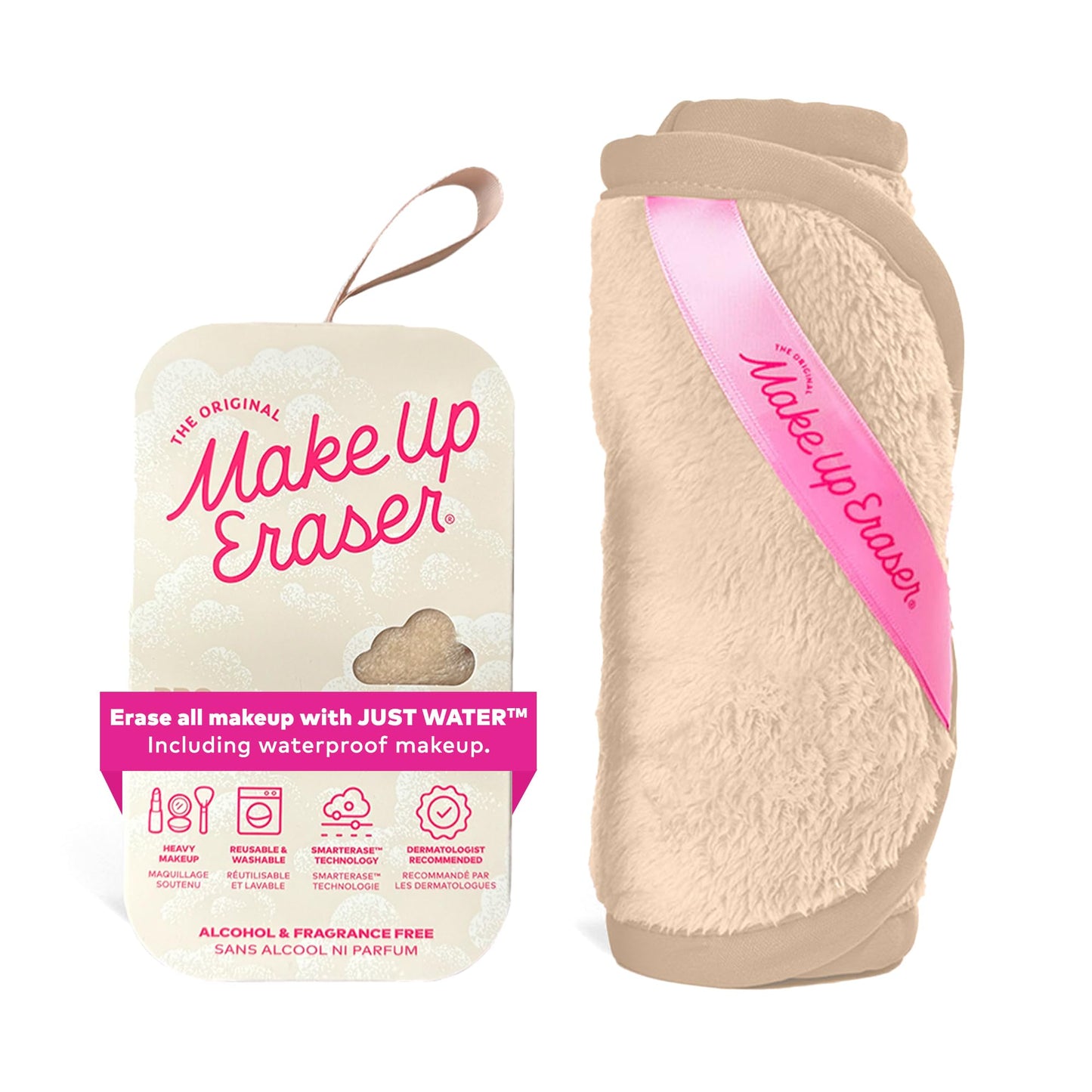 MakeUp Eraser, Erase All Makeup With Just Water, Including Waterproof Mascara, Eyeliner, Foundation, Lipstick and More, Sweet Cream