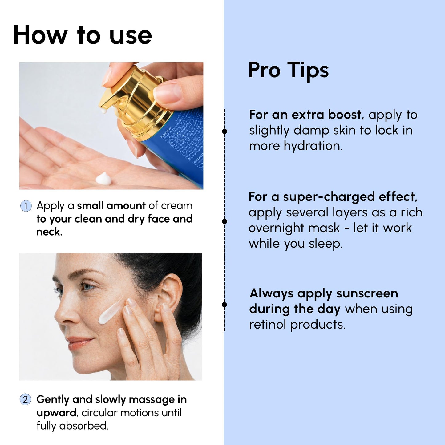 MAREE Face Moisturizer – 24H Hydration Face Cream for Women with Collagen, Retinol & Hyaluronic Acid – Day & Night Anti-Aging Facial Wrinkle DD Cream – Moisturizer for Dry Skin – Crema Para la Cara