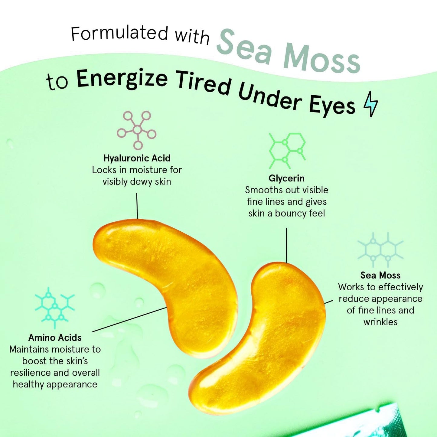 Hydrogel Eye Patches with Collagen - Depuff & Smooth Fine Lines | 20 Pairs for All Skin Types
