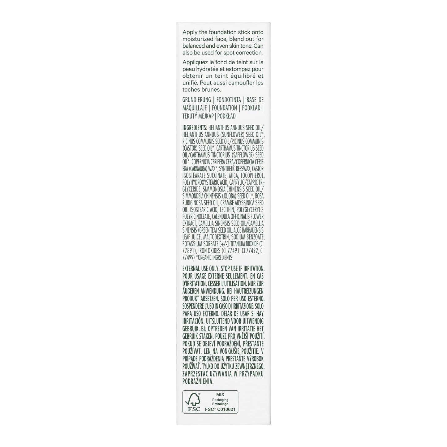 Well People Bio Stick Foundation, Creamy, Multi-use, Hydrating Foundation For Glowing Skin, Creates A Natural, Satin Finish, Vegan & Cruelty-free, 10N