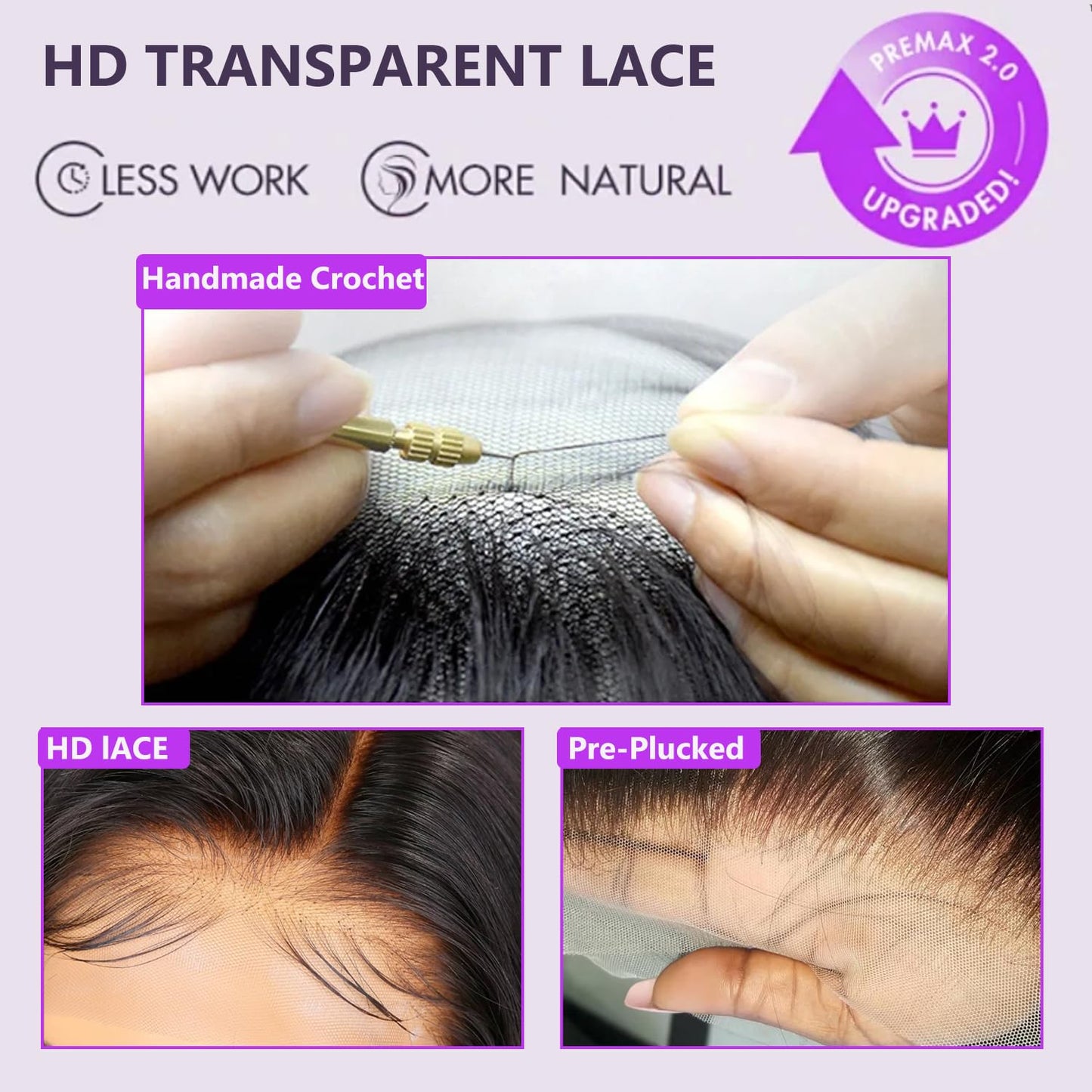 22 Inch Body Wave Lace Front Wig - 200 Density Human Hair, HD Lace, Pre-Plucked Frontal with Baby Hair