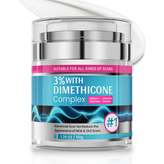 Advanced Scar Cream, Scar Reduction Treatment for Improves Skin Texture & Helps Remove Acne, Stretch Marks, Surgery, C Section, Burn, Keloid & Hypertrophic Scars 1.76 Oz (50g)