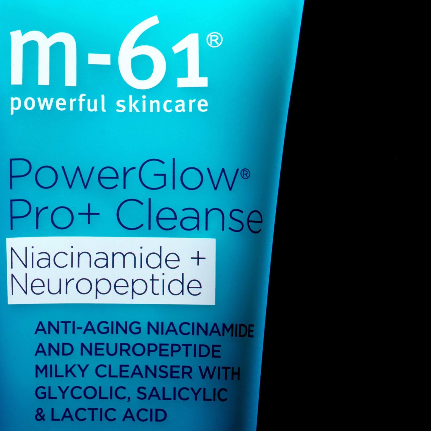m-61 PowerGlow Pro+ Cleanse - Deep Cleansing Exfoliating Face Wash | Complex of AHAs & BHAs | Milky Gel Texture With Jojoba Beads | Sulfate Free | Derm & Allergy Tested | Made in USA - 4 Fl. Oz