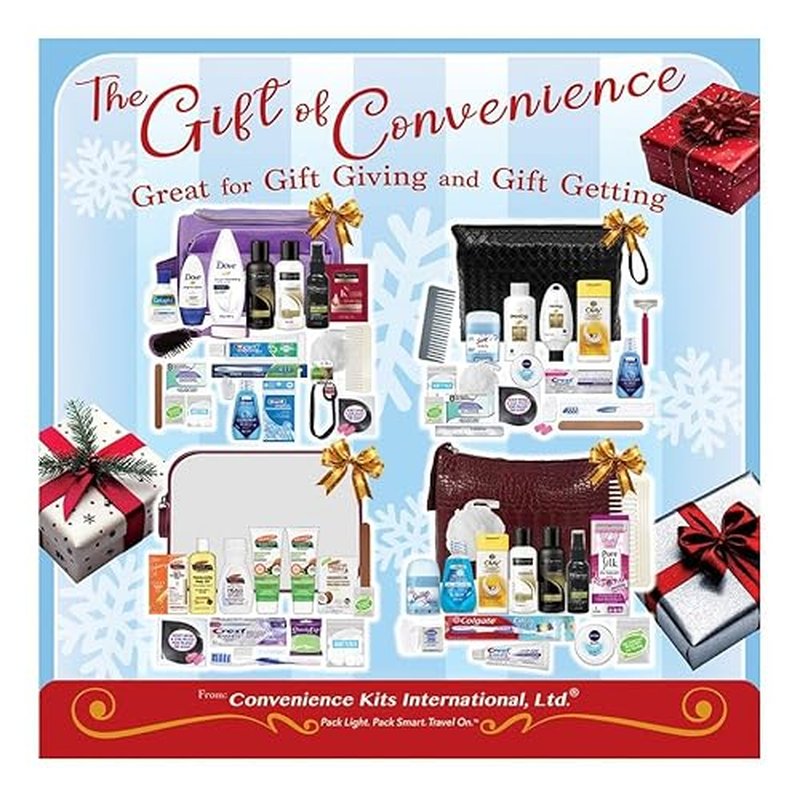 Convenience Kits International Men¡¯s Premium 20-Piece Kit with Travel Size TSA Compliant Essentials, Featuring: Dove Men & Care Products in Brown Dopp Bag
