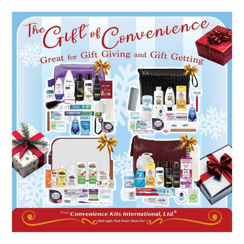 Convenience Kits International Women’s Deluxe Kit 10 PC Kit Featuring: Sulfate Free Hair, Face & Body, Oral Care, Travel-Size Travel Essentials
