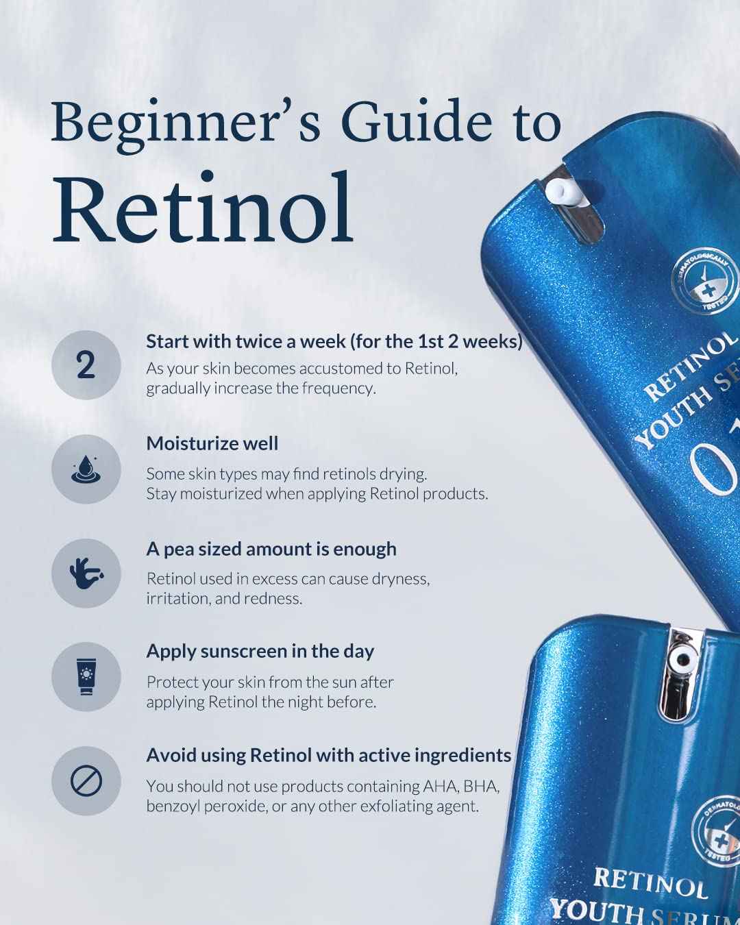 MIZON Retinol Youth (0.1% Retinol Serum) Fine Line Treatment Bakuchiol Peptides Niacinamide Youthful Skin Korean Skincare (0.1 oz)