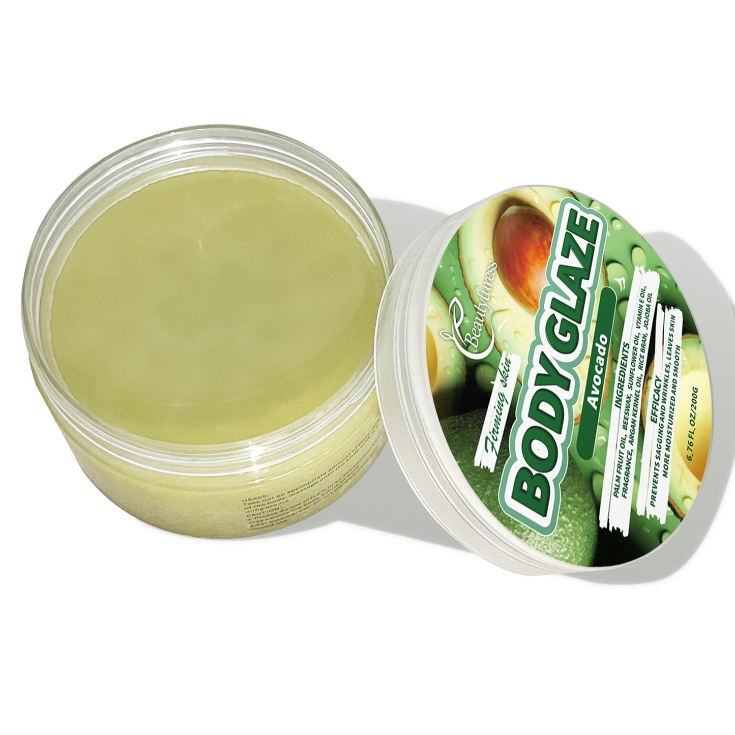 BEAUTYTURESS Avocado Body Butter – Deep Moisturizing Body Cream with Shea Butter & Vitamin E, Hydrates & Softens Dry Skin, High Mourishing, for All Skin Types