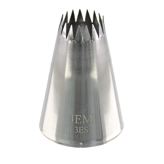 JEM Large Fine Star Savoy Piping Nozzle Decorating Tip #3ES