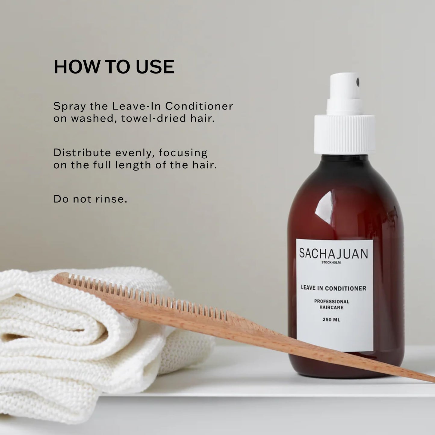 SACHAJUAN Leave-In Conditioner | Lightweight Hydration & Shine with Ocean Silk Technology | Detangles & Conditions | Weightless Care for Fine Hair | Vegan | 3.4 oz