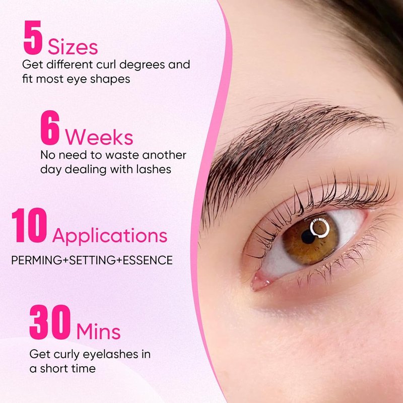 Lash Lift Kit - DIY Eyelash Perming System for Fast 5-Minute Lifts | Lasts 6 Weeks (30 Pcs)
