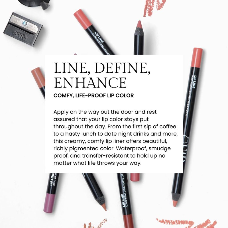 OFIR Longwear Demi-Matte Lip Pencil | Smudge-Proof, Easy Glide, Hydrating, Long-Lasting Color | What eh-ver! - Nude Brown Lip Liner Pencil | 0.042 OZ