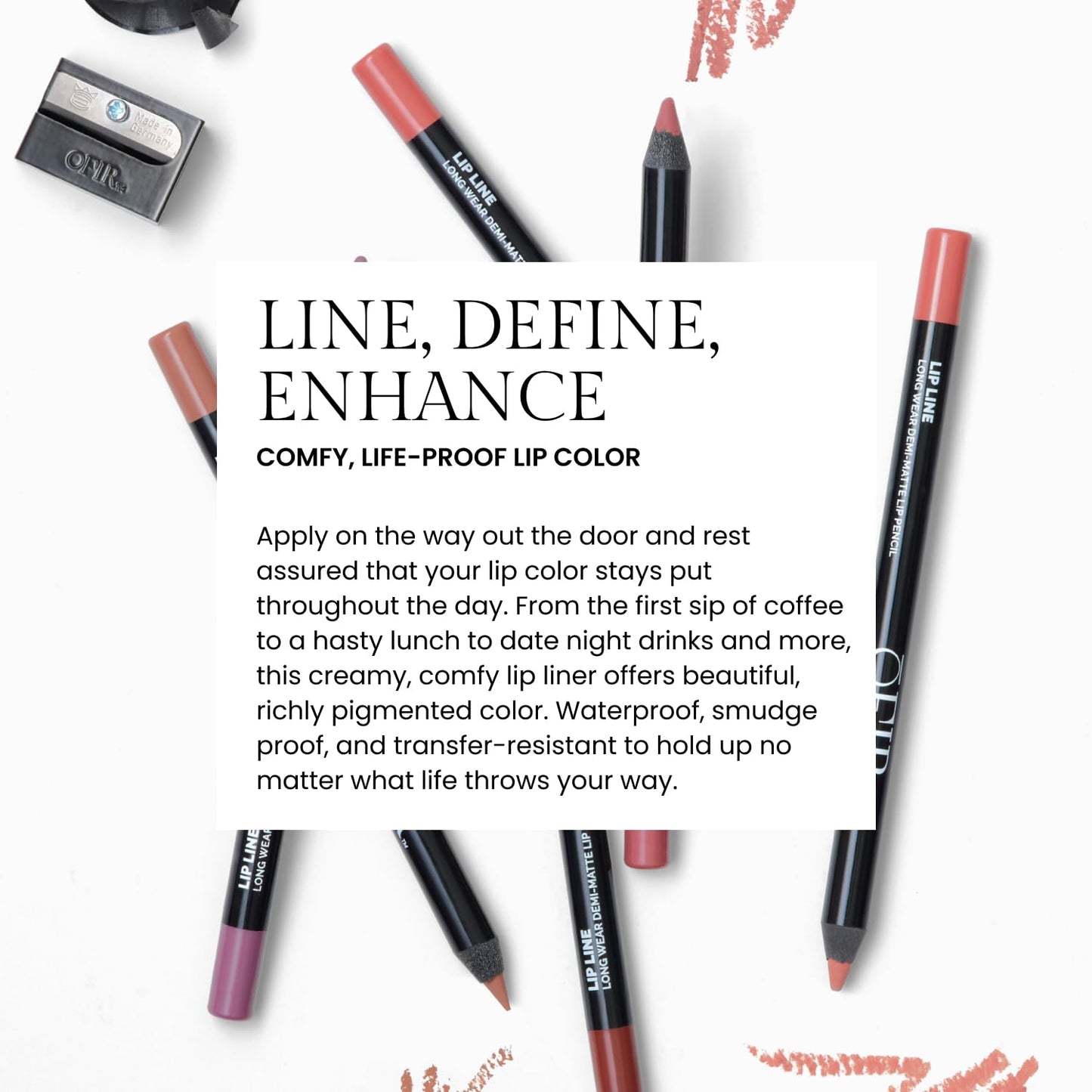 OFIR Longwear Demi-Matte Lip Pencil | Smudge-Proof, Easy Glide, Hydrating, Long-Lasting Color | All That - Deep Brown Lip Liner Pencil | 0.042 OZ