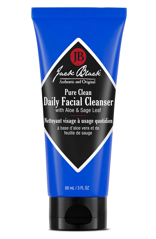 Jack Black Pure Clean Daily Facial Cleanser for Men - 2-in-1 Mens Facial Cleanser & Toner, 3 Fl Oz