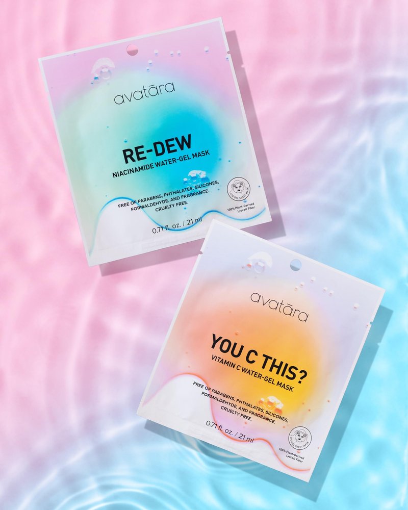 Avatara Face Mask Variety 10-Pack - Hydrating Korean Beauty Sheet Masks with Watermelon, Peach, Aloe, and Honey - Cruelty-Free Sheet Masks for Tween, Teen and All Skin