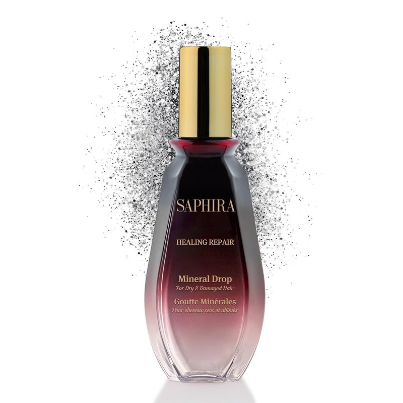Saphira Mineral Drop Hair Serum for Hair Growth and Frizz Control, Softens, Heals and Styles All Hair Types, Sulfate-Free, Paraben-Free, 3 Ounce