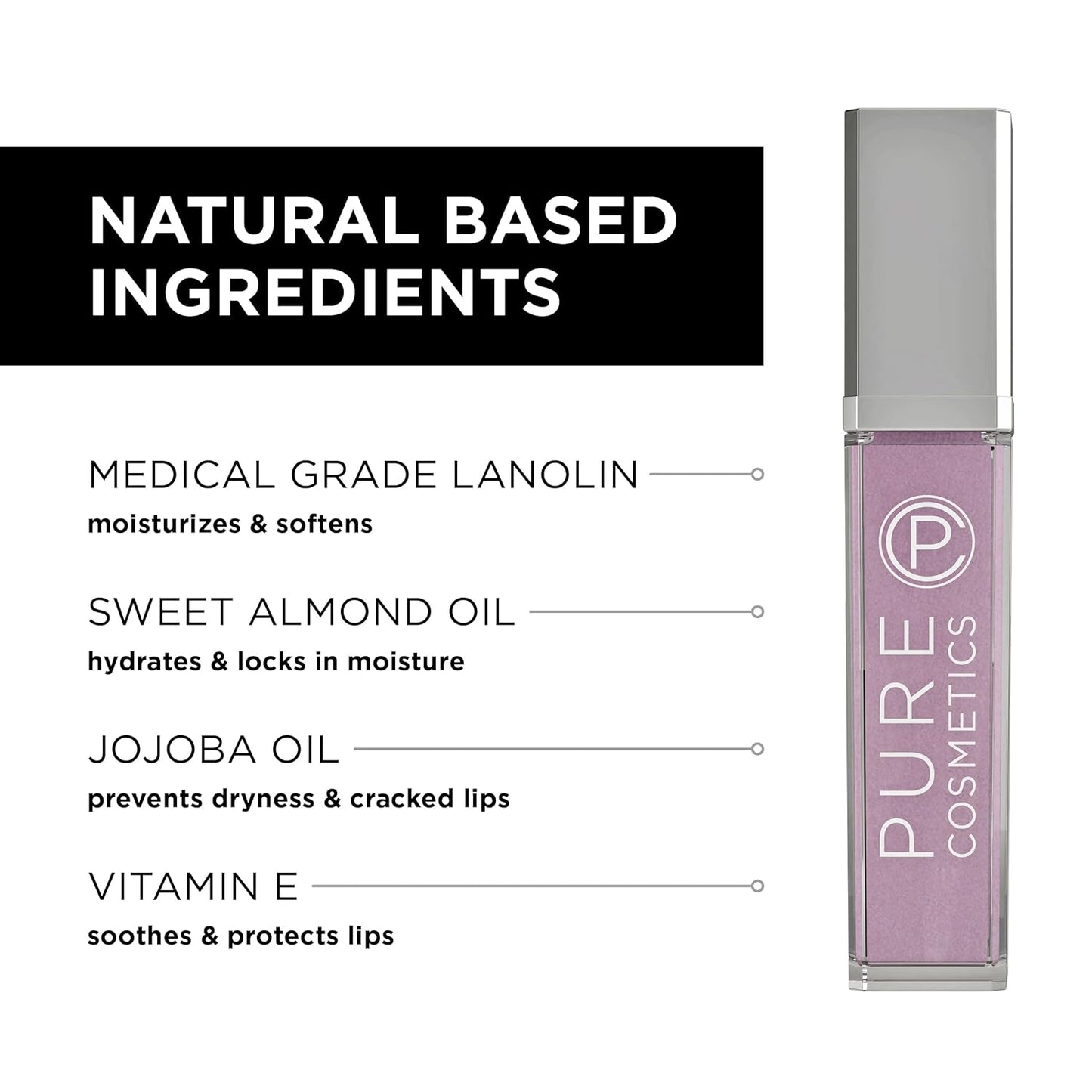 Light-Up Lip Gloss - Moisturizing Caribbean Coral with LED Applicator & Mirror | Non-Sticky Formula, Enriched with Jojoba Oil & Vitamin E