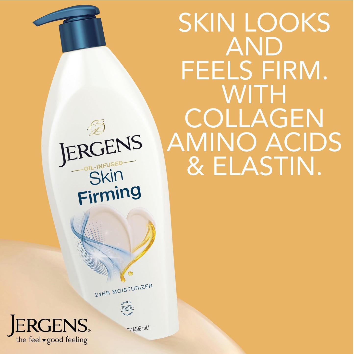 Jergens Skin Firming Body Lotion with Collagen & Elastin, 16.8 fl oz, 3pk