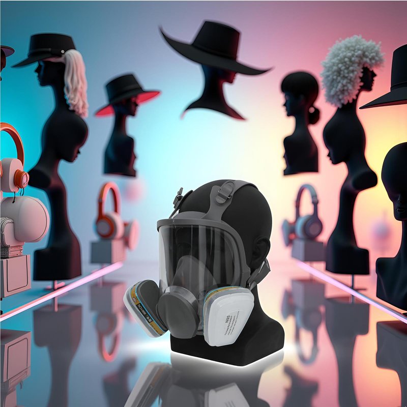 SK-QACD Mannequin Head Male Professional Cosmetology Manikin Head for Display Headset, Headphone, Game Console, Hats, Wigs Jewellery（L90-YH）