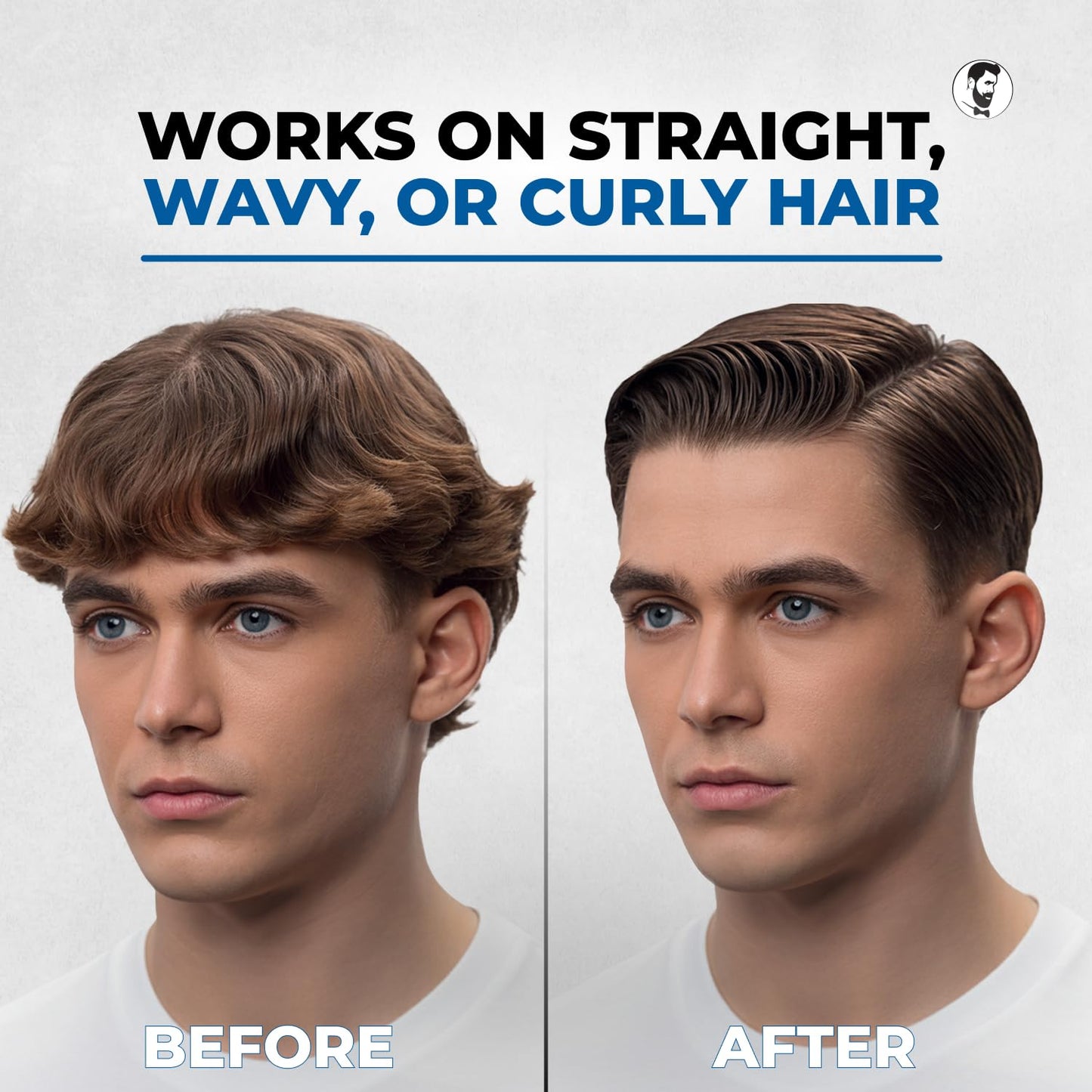 Gentlemen Republic Oceano Men's Hair Gel 32oz - Strong Touchable Hold and High Shine Styling Gel for Hair, 100% Alcohol-Free Professional Formula with Fresh Scent, Mens Hair Product Made in USA