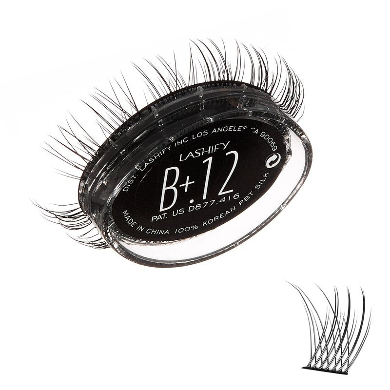 Lashify Bold Plus+ 12mm Gossamer Eyelash Extensions Refill in Black, Easy DIY False Lashes for the Most Delicate, Natural and Long Lasting Look