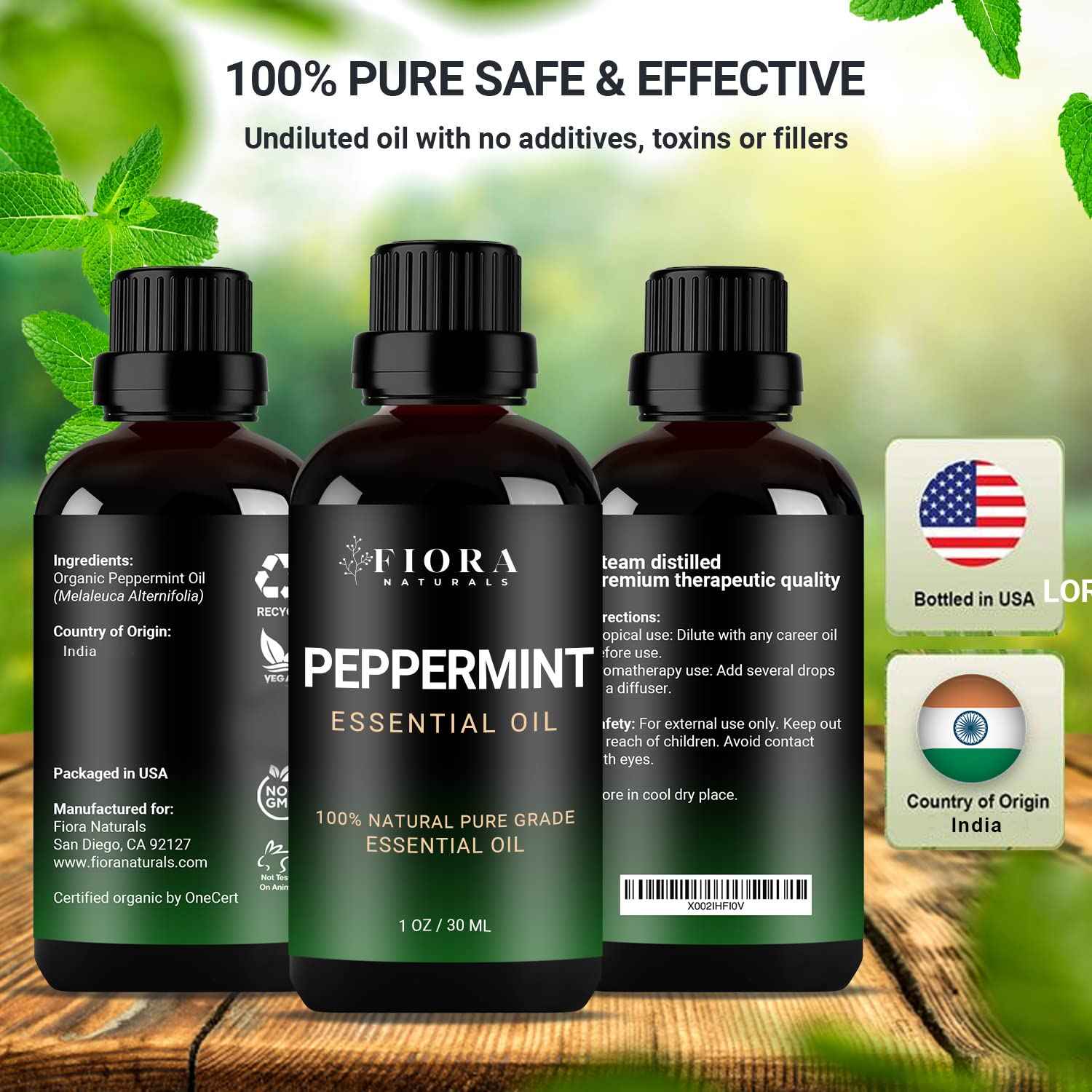 Fiora Naturals Tea Tree Oil & Peppermint Oil