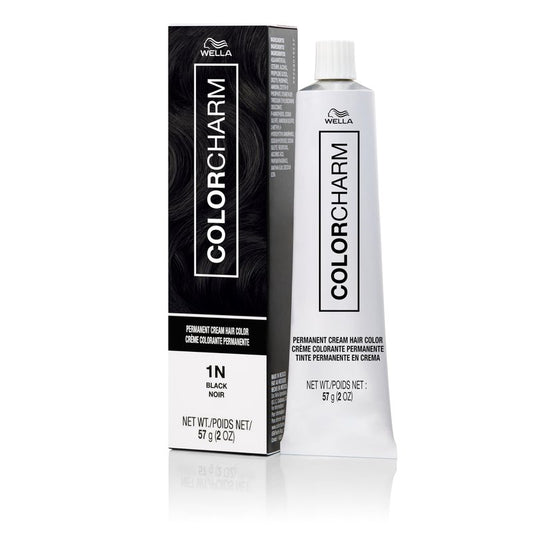 COLORCHARM Permanent Cream Hair Color, 1N Black, 2 oz.