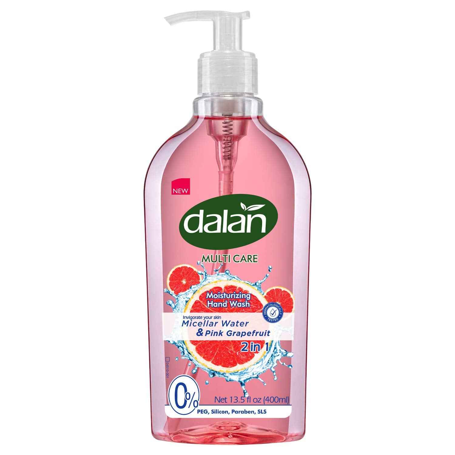 Dalan Pink Grapefruit Multicare Ultra Moisturizing Liquid Hand Soap for Normal and Dry Hands Fresh Clean and Soft Feeling (13.5 Fl Oz / 400 mL (Pack of 3))