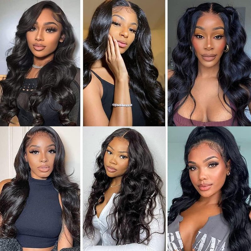 Body Wave Human Hair Bundles - Natural Black Brazilian Virgin Remy Hair Extensions | 14, 16, 18 Inch Soft & Healthy