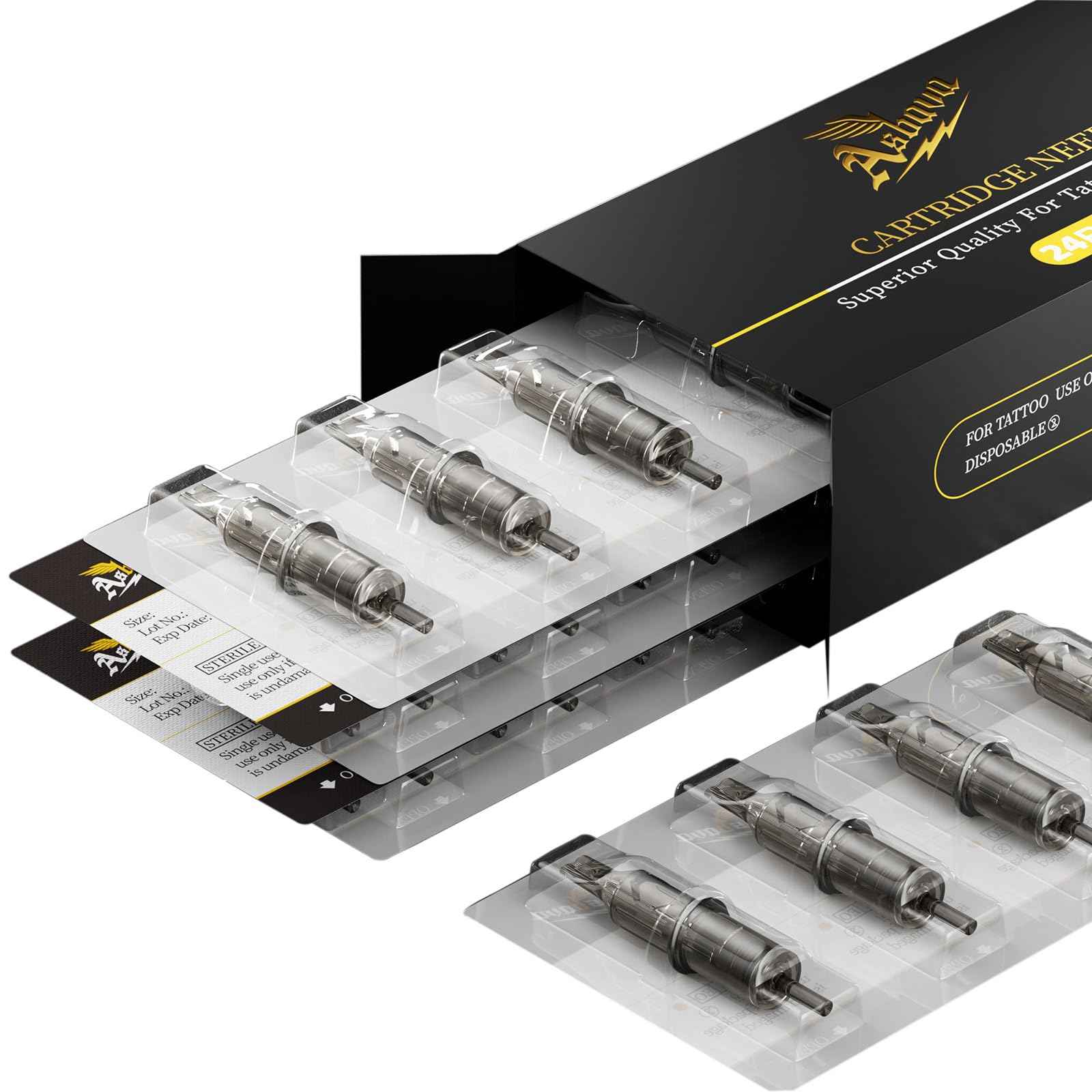 Tattoo Cartridge Needles for tattooing,Box of 24Pcs, Disposable Tattoo Needle (1005RL)