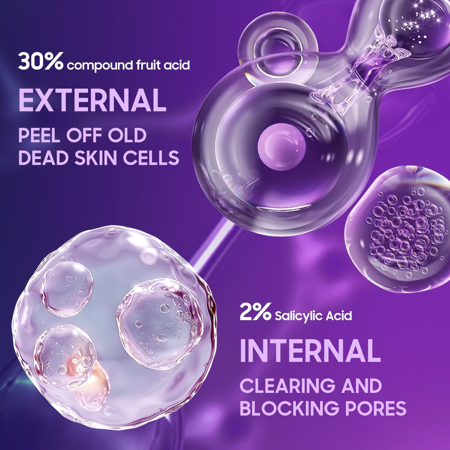 AHA 30% + BHA 2% Exfoliating Serum, Unclogs Pores, Brightens & Oil Control