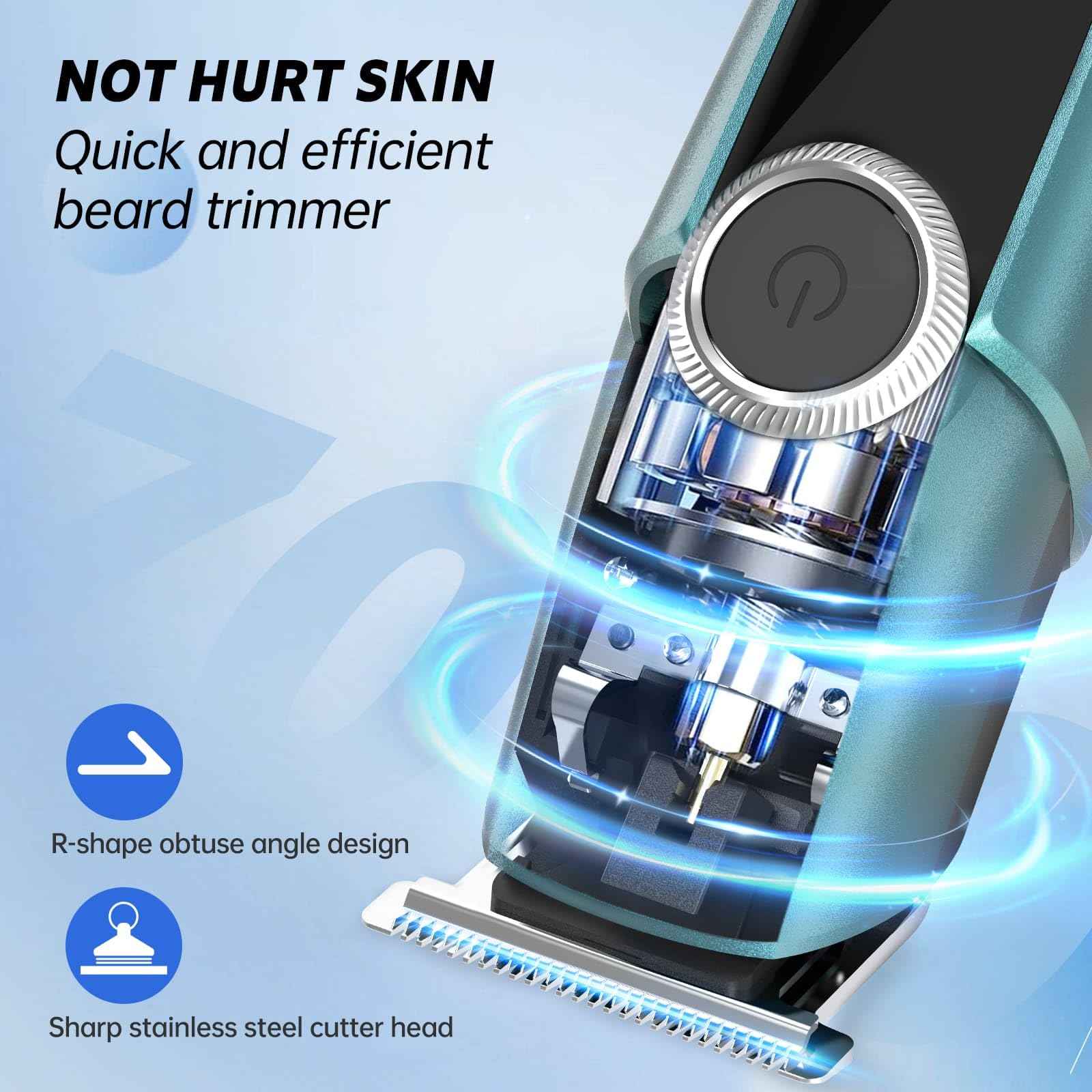 ZUWSUJS Beard Trimmer for Men Professional Grooming Kit,Face Mustache Trimmers for Men,6 in 1 Mens Beard Trimmer,Cordless Electric Nose Body Hair Clippers,Gifts for Mens Husband Fathers Boys